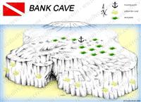 Croatia Divers - Dive Site Map of Bank Cave